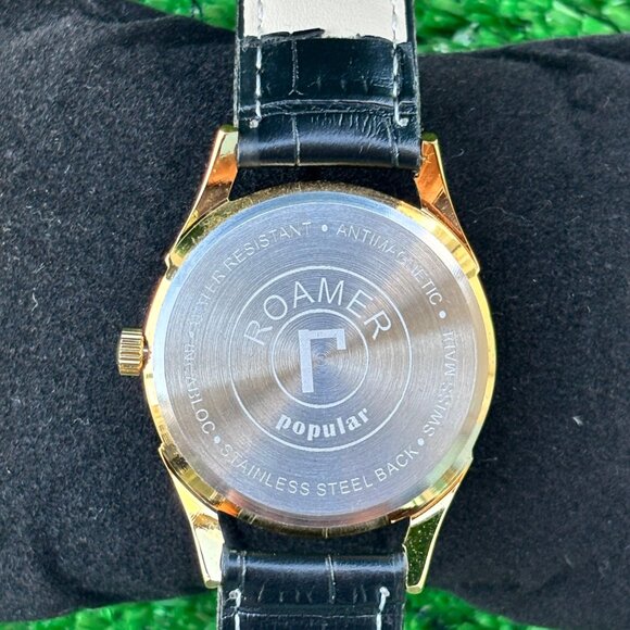 Vintage Roamer Rare 1970s Blue Dial Men's Wrist Watch - New Old Stock Condition - Picture 7 of 7